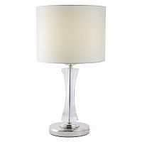 Настольная лампа 12201/T Newport белая 1 лампа, основание никель хрусталь металл в стиле современный 